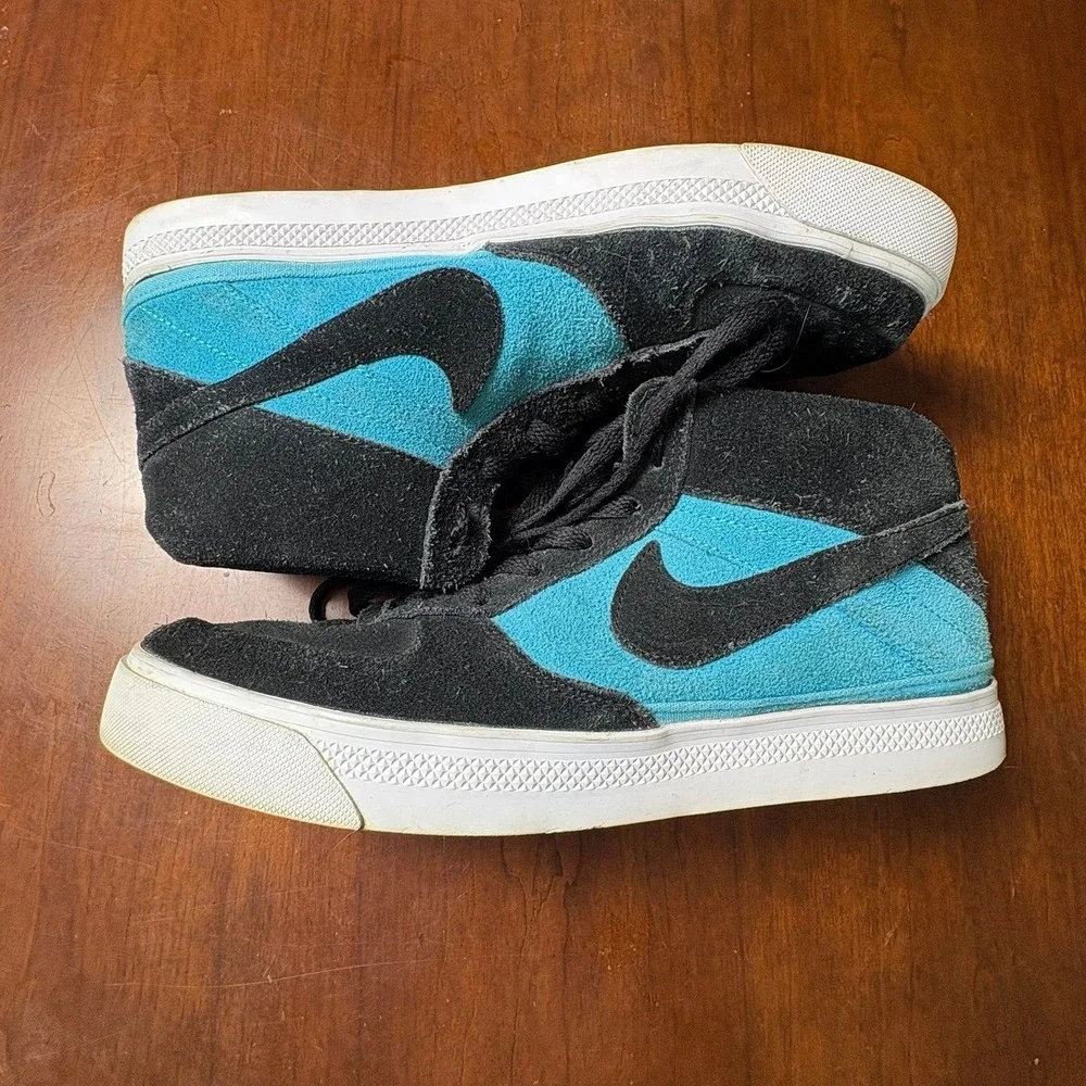 Nike SB Zoom Mogan Mid 2 Black Turbo Green Skate Shoes 2014 Size 9